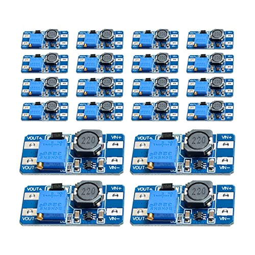 YWNYT 20 Stück DC-DC Boost Converter, 2A Adjustable Step-Up Voltage Module Voltage Regulator Board Input Volt-24 Volt to 5 Volt-28 Volt Output Voltage YWNYT 20 Stück DC-DC Boost Converter, 2A Adjustable Step-Up Voltage Module Voltage Regulator Board Input Volt-24 Volt to 5 Volt-28 Volt Output Voltage von YWNYT