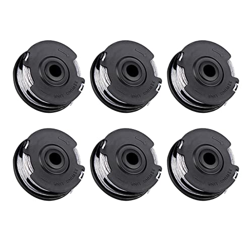 6 Stück Fadenspulen für Bosch Rasentrimmer F016800351, 6m Ø 1,6mm Ersatzspulenschnur kompatibel mit Art 30-36 LI, Art 30, Art 27 und Art 24 von YWNYT