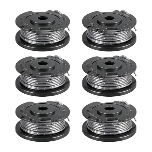 YWNYT Rasentrimmerspule Ersatz für Bosch ART 23 SL 26 SL, EasyGrassCut 18, 23, 26, 18-230, 18-260, 4,9 m x 1,65 mm F016800569/F016800385 Rasentrimmer-Spulen (6 Spulen) von YWNYT