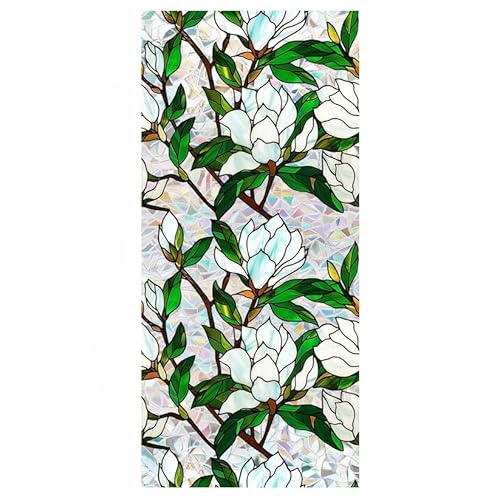 YWQHS 43 * 100/200 cm Blumen-Fensteraufkleber, Bunte Antikollisions-Fensteraufkleber zum Schutz von Vögeln vor Fensterkollisionen, statische PVC-Folie für Glas von YWQHS