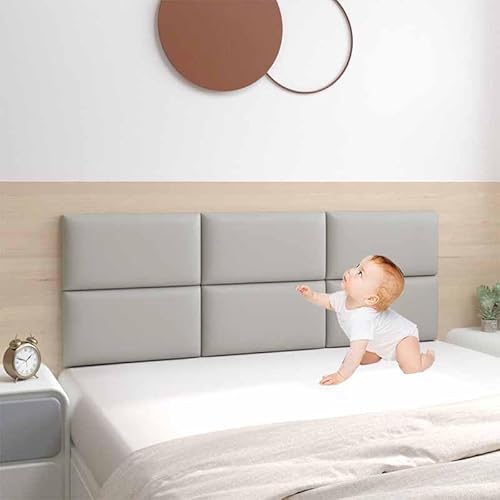Wandpaneele Gepolstert Wandkissen Selbstklebend 3d Selbstklebend Wandaufkleber Paneele Wand,Wandkissen Bett Selbstklebend Leder Polsterpaneel Wandkissen Abnehmbar Schutzplatte(1,Width150*Height40) von YWQJL
