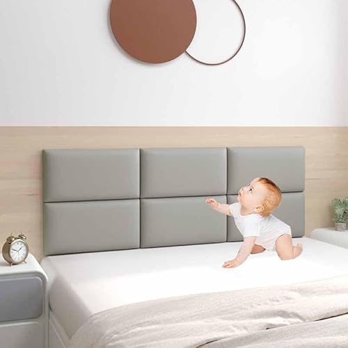 Wandpaneele Gepolstert Wandkissen Selbstklebend 3d Selbstklebend Wandaufkleber Paneele Wand,Wandkissen Bett Selbstklebend Leder Polsterpaneel Wandkissen Abnehmbar Schutzplatte(2,Width120*Height50) von YWQJL
