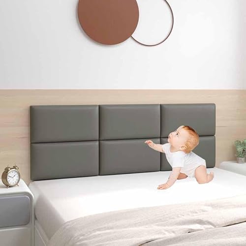 Wandpaneele Gepolstert Wandkissen Selbstklebend 3d Selbstklebend Wandaufkleber Paneele Wand,Wandkissen Bett Selbstklebend Leder Polsterpaneel Wandkissen Abnehmbar Schutzplatte(3,Width120*Height60) von YWQJL