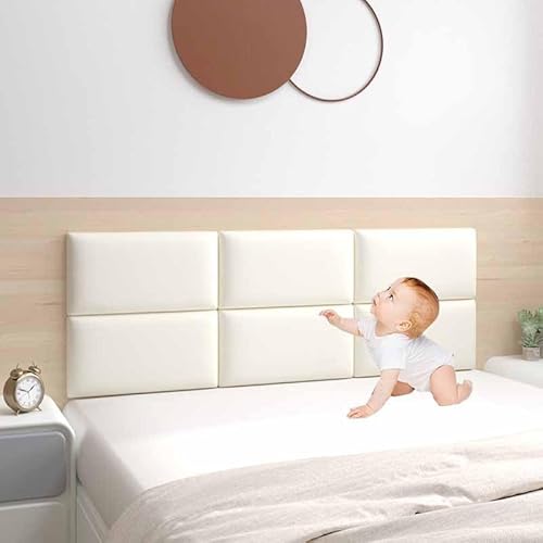 Wandpaneele Gepolstert Wandkissen Selbstklebend 3d Selbstklebend Wandaufkleber Paneele Wand,Wandkissen Bett Selbstklebend Leder Polsterpaneel Wandkissen Abnehmbar Schutzplatte(4,Width200*Height60) von YWQJL