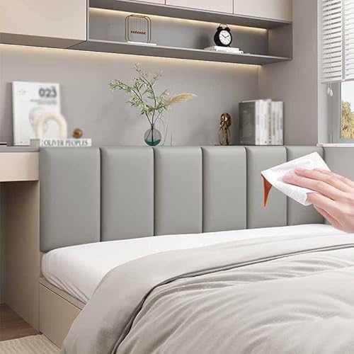 Wandpaneele Gepolstert Wandkissen Selbstklebend 3d Selbstklebend Wandaufkleber Paneele Wand,Wandkissen Bett Selbstklebend Leder Polsterpaneel Wandkissen Abnehmbar Schutzplatte(4,Width200*Height60) von YWQJL