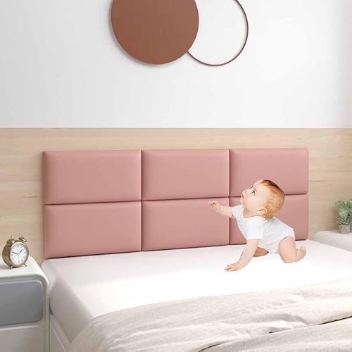 Wandpaneele Gepolstert Wandkissen Selbstklebend 3d Selbstklebend Wandaufkleber Paneele Wand,Wandkissen Bett Selbstklebend Leder Polsterpaneel Wandkissen Abnehmbar Schutzplatte(6,Width180*Height40) von YWQJL