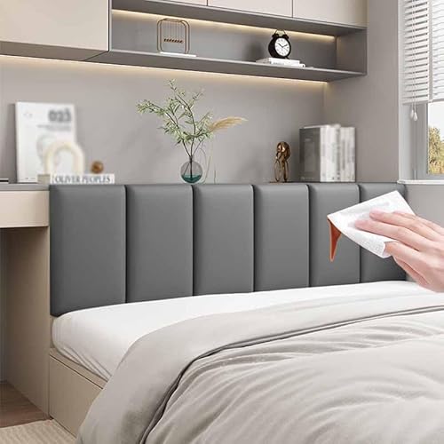 Wandpaneele Gepolstert Wandkissen Selbstklebend 3d Selbstklebend Wandaufkleber Paneele Wand,Wandkissen Bett Selbstklebend Leder Polsterpaneel Wandkissen Abnehmbar Schutzplatte(6,Width180*Height50) von YWQJL