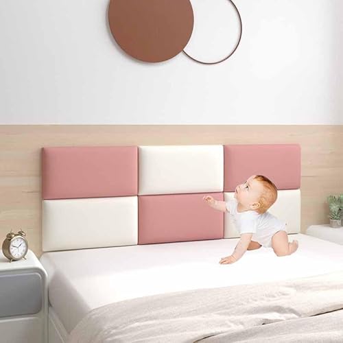 Wandpaneele Gepolstert Wandkissen Selbstklebend 3d Selbstklebend Wandaufkleber Paneele Wand,Wandkissen Bett Selbstklebend Leder Polsterpaneel Wandkissen Abnehmbar Schutzplatte(9,Width120*Height60) von YWQJL