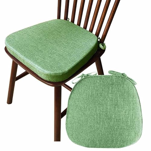 YWQJL 2er Set Stuhlkissen mit Bändern Bequeme Waschbare Rutschfestes Sitzkissen Ideal für zu Hause und Gartendekoration, viele Farben und Größen zur Auswahl(I,43 * 40 * 35(3cm)) von YWQJL