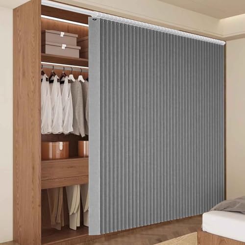 YWQJL Falttürvorhang,Mit Teleskopstange,Magnetischer Türvorhang mit Verdunkelung, Faltbarer Raumteiler für Bad/Schlafzimmer/Wohnzimmer, Akkordeon-Design(01,W 120*H 180cm) von YWQJL