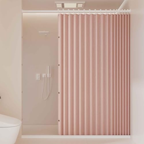 YWQJL Falttürvorhang,Mit Teleskopstange,Magnetischer Türvorhang mit Verdunkelung, Faltbarer Raumteiler für Bad/Schlafzimmer/Wohnzimmer, Akkordeon-Design(02,W200*H200) von YWQJL