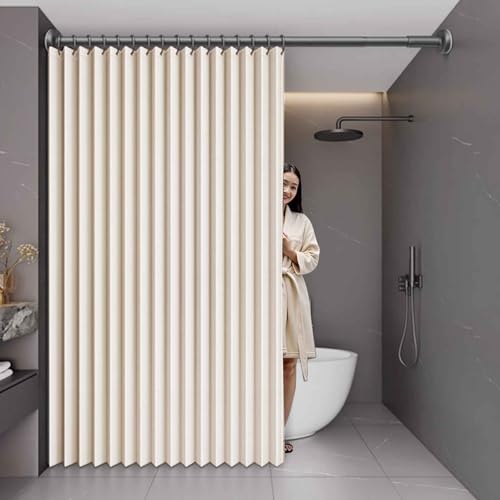 YWQJL Falttürvorhang,Mit Teleskopstange,Magnetischer Türvorhang mit Verdunkelung, Faltbarer Raumteiler für Bad/Schlafzimmer/Wohnzimmer, Akkordeon-Design(05,W 240*H 180cm) von YWQJL