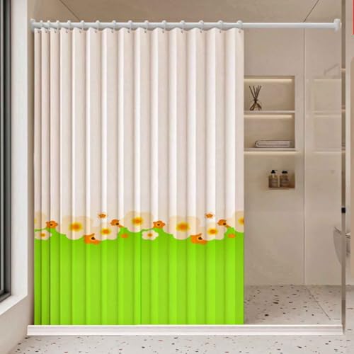 YWQJL Falttürvorhang,Mit Teleskopstange,Magnetischer Türvorhang mit Verdunkelung, Faltbarer Raumteiler für Bad/Schlafzimmer/Wohnzimmer, Akkordeon-Design(05,W140*H180cm) von YWQJL