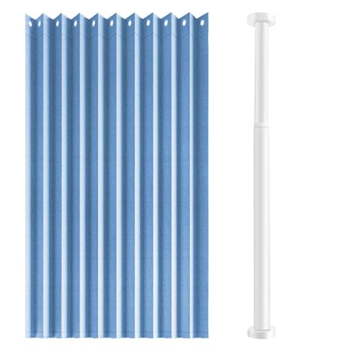 YWQJL Falttürvorhang,Mit Teleskopstange,Magnetischer Türvorhang mit Verdunkelung, Faltbarer Raumteiler für Bad/Schlafzimmer/Wohnzimmer, Akkordeon-Design(06,W 180*H 200cm) von YWQJL