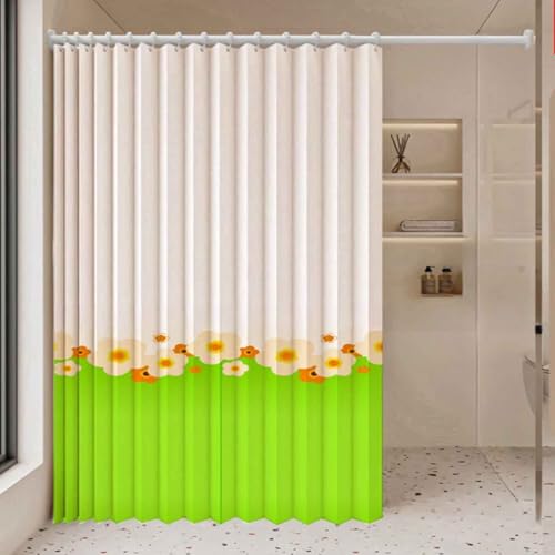 YWQJL Falttürvorhang,Mit Teleskopstange,Magnetischer Türvorhang mit Verdunkelung, Faltbarer Raumteiler für Bad/Schlafzimmer/Wohnzimmer, Akkordeon-Design(06,W100*H190cm) von YWQJL