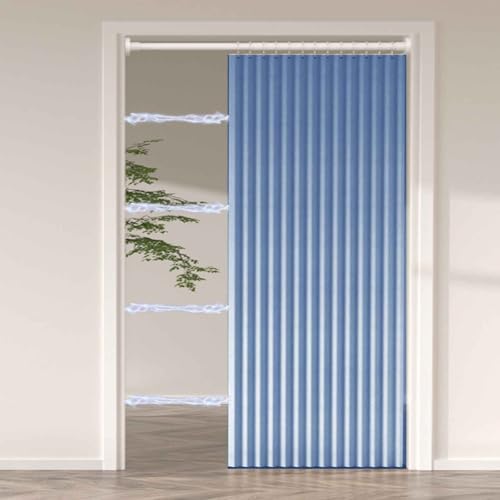 YWQJL Falttürvorhang,Mit Teleskopstange,Magnetischer Türvorhang mit Verdunkelung, Faltbarer Raumteiler für Bad/Schlafzimmer/Wohnzimmer, Akkordeon-Design(06,W200*H200cm) von YWQJL