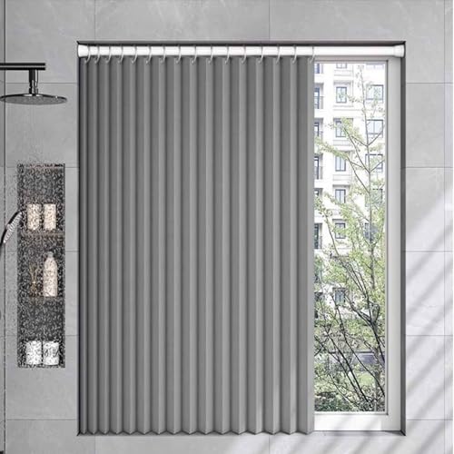 YWQJL Falttürvorhang,Mit Teleskopstange,Magnetischer Türvorhang mit Verdunkelung, Faltbarer Raumteiler für Bad/Schlafzimmer/Wohnzimmer, Akkordeon-Design(B,200W*200H) von YWQJL