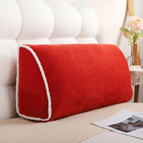 YWQJL Keilkissen Rückenlehne Kissen Rückenstützkissen Lesekissen Für Bett Couchkissen Mit Füllung Und Bezug Abnehmbarem Lendenkissen Sofa Rückenkissen(#3,80x20x35cm) von YWQJL