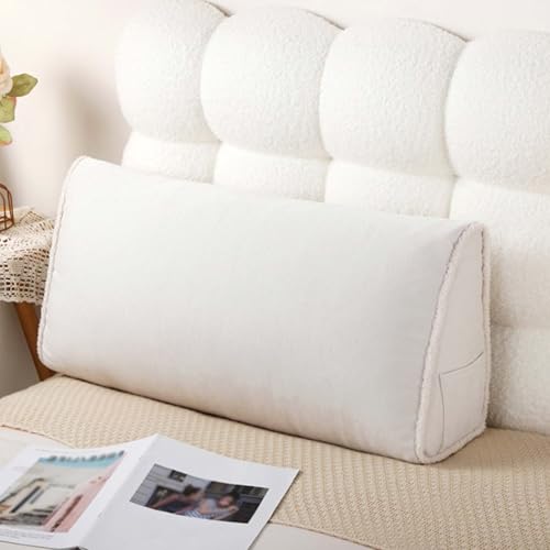 YWQJL Lendenwirbelkissen Sofa Stützkissen Rücken Keilkissen Bett Kopfteil Lesekissen Für Bett Rückenkissen Entfernbar Waschbar Sofakissen Rückenlehne(#3,80x20x35cm) von YWQJL