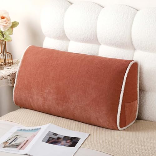 YWQJL Lendenwirbelkissen Sofa Stützkissen Rücken Keilkissen Bett Kopfteil Lesekissen Für Bett Rückenkissen Entfernbar Waschbar Sofakissen Rückenlehne(#4,60x20x35cm) von YWQJL