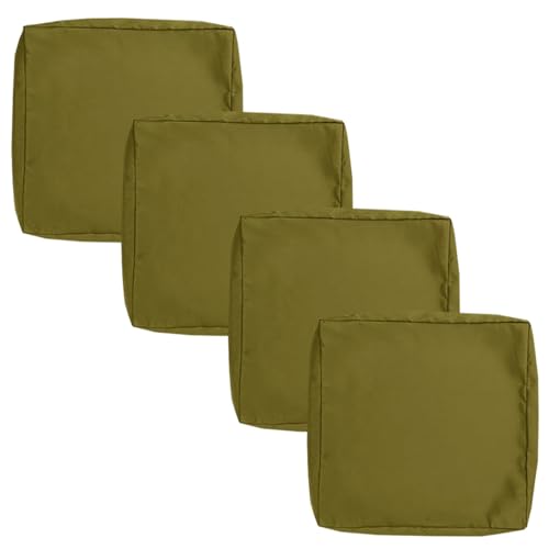 YWQJL Outdoor Sitzkissen Wetterfest Sitzkissen Bezug Outdoor Bezüge Für Loungemöbel Sofa Sitzkissenbezug Wasserdichter Sofabezug 4 Stück Bezüge Für Gartenpolster(#15,65x65x10cm/4pc) von YWQJL