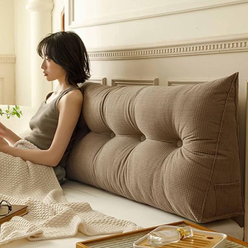 YWQJL Rückenkissen Für Bett Lesekissen Für Bett Und Sofa Keilkissen Für Bett Stützkissen Rücken Rückenlehne Kissen Rückenstützkissen Lendenwirbelkissen(#6,200x50x20cm) von YWQJL