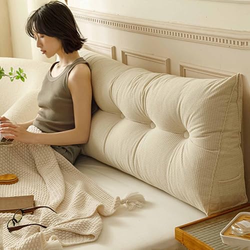 YWQJL Rückenkissen Für Bett Lesekissen Für Bett Und Sofa Keilkissen Für Bett Stützkissen Rücken Rückenlehne Kissen Rückenstützkissen Lendenwirbelkissen(#7,60x50x20cm) von YWQJL