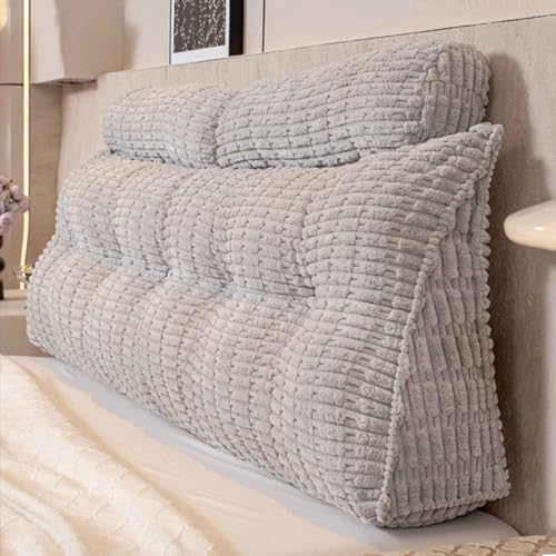 YWQJL Rückenkissen Für Bett Stützkissen Rücken Keilkissen Für Bett Couchkissen Rückenlehne Kissen Lesekissen Für Bett Grosse Kissen Rückenstützkissen Mit Nackenrolle(#3,80x60x20cm) von YWQJL