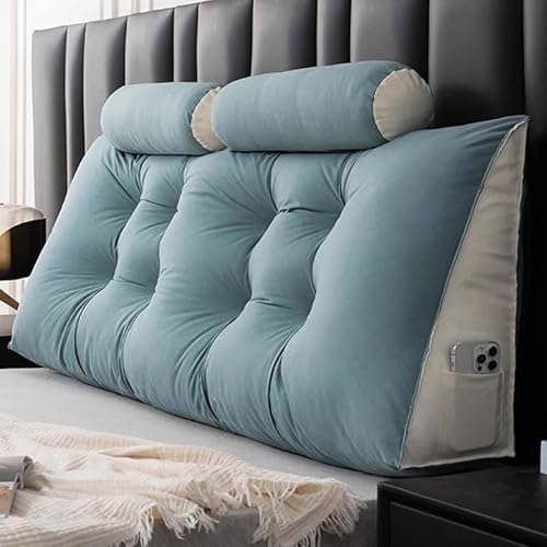 YWQJL Rückenkissen Für Bett Stützkissen Rücken Keilkissen Für Bett Lesekissen Für Bett Rückenstütze Bett Grosse Kissen Sofa Rückenlehne Kissen Zum Anlehnen Im Bett(#2,150x50x20cm) von YWQJL