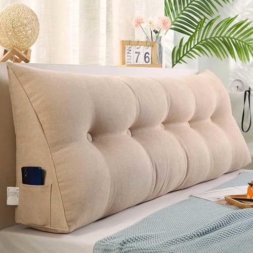 YWQJL Rückenkissen Sofa Bett Lesekissen Für Bett Und Sofa Rücken Kinder Sofakissen Mit Füllung Bezug Rückenstützkissen Removable Cover Groß Beinhochlagerungskissen,B-200x20x50cm von YWQJL