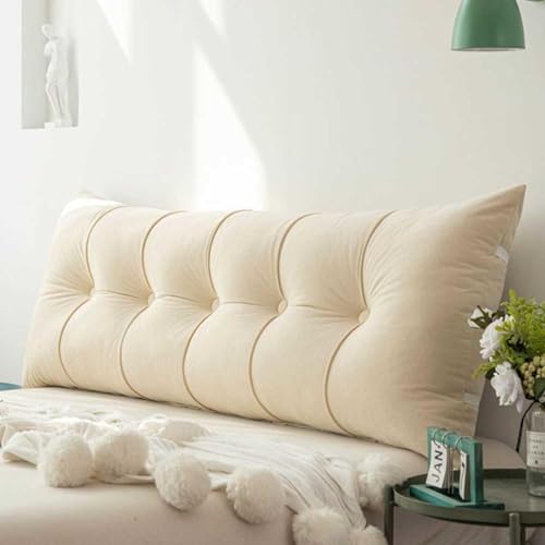 YWQJL Rückenstützkissen Rückenkissen Sofa Lesekissen Für Bett Und Sofa Lendenwirbelkissen Abnehmbarer Bezug Wandpolster Sofa Kissen Große Bettsitzkissen,A-60x20x50cm von YWQJL