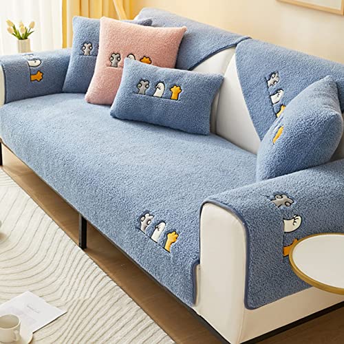 YWQJL Samt Sofabezug 1 2 3 4 sitzer,L Form Sofaüberwurf,Sofa überzug Ecksofa Pets Dog,Anti-rutsch Sofa sofaschoner,rutschfest Sofa Abdeckung,Blue-90x210cm YWQJL Samt Sofabezug 1 2 3 4 sitzer,L Form Sofaüberwurf,Sofa überzug Ecksofa Pets Dog,Anti-rutsch Sofa sofaschoner,rutschfest Sofa Abdeckung,Blue-90x210cm von YWQJL