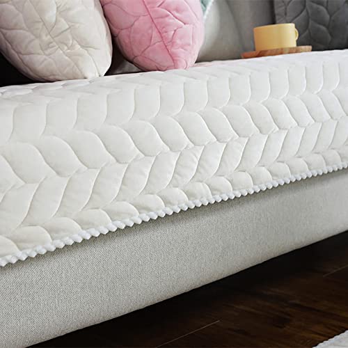 YWQJL Samt Sofabezug Sofaschoner antirutsch1 2 3 4 Sitzer,l Form Sofaüberwurf rutschfest,Sofa Überzug hundedecke Sofa Couch Überzug Couch Überzug Sofa Überwurf,beige-110x160cm von YWQJL