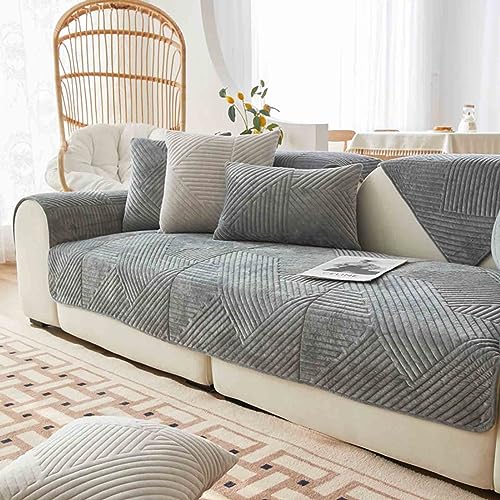 YWQJL Samt Sofabezug Sofaschoner rutschfest 1 2 3 4 Sitzer,l Form Sofaüberwurf,Sofa Überzug Ecksofa Pets Dog Couch Überzug Couch Überzug Sofa Überwurf (#13, 70x120cm) von YWQJL