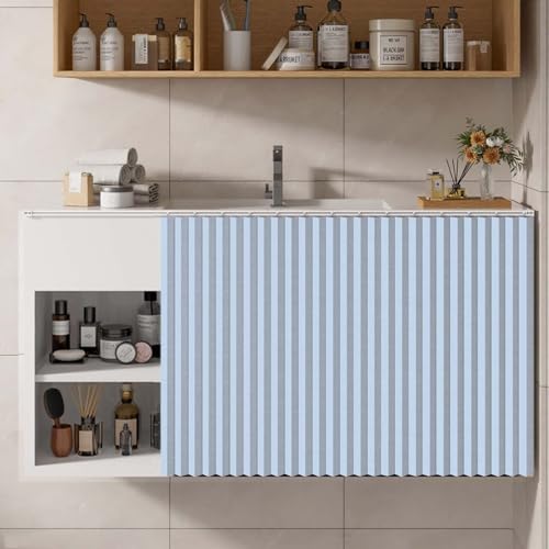 YWQJL Schrank Vorhänge Regal Vorhang Mit Schiene Verdunkelungsvorhang Vorhang Küchenschrank Badezimmer Gardine Schrankvorhang Zum Schieben Türvorhang(#2,W90xH50cm) von YWQJL