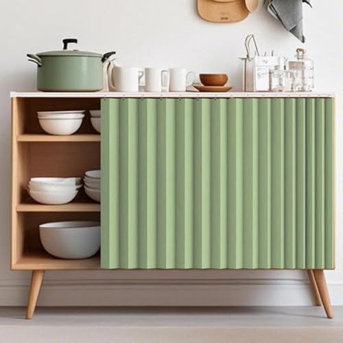 YWQJL Schrank Vorhänge Schrankvorhang Zum Schieben Schrank Vorhang Vorhang Für Küchenschrank Verdunklungsvorhang Tür Vorhang Deko Raumteiler Vorhang Mit Schienen(#3,W100xH60cm) von YWQJL