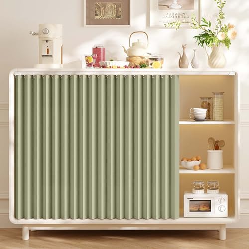 YWQJL Schrank Vorhänge Staubdichter Vorhang Für Regale Mit Gleitschienen Vorhang Küchenschrank Schrankvorhang Zum Schieben Schrank Vorhang Verdunklungsvorhänge(#5,W45xH70cm) von YWQJL