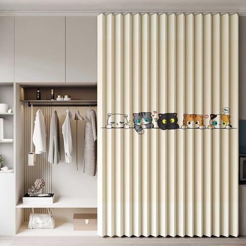 YWQJL Schrank Vorhang Schrankvorhang Vorhang Für Schiene Vorhang Küchenschrank Regal Vorhang Selbstklebend Schrankvorhänge Verdunklungsvorhänge Vorhang Für Schrank(#1,W180cmxH220cm) von YWQJL