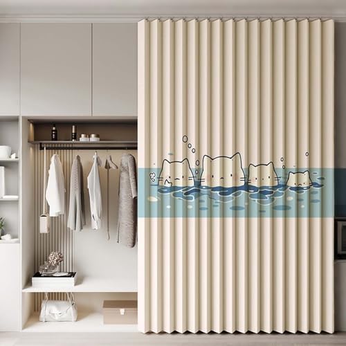YWQJL Schrank Vorhang Schrankvorhang Vorhang Für Schiene Vorhang Küchenschrank Regal Vorhang Selbstklebend Schrankvorhänge Verdunklungsvorhänge Vorhang Für Schrank(#2,W300cmxH200cm) von YWQJL