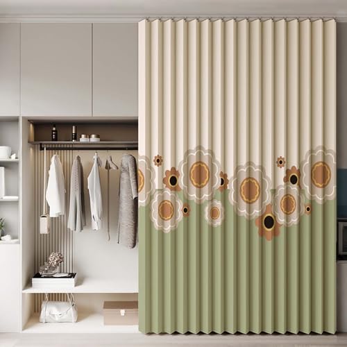 YWQJL Schrank Vorhang Schrankvorhang Vorhang Für Schiene Vorhang Küchenschrank Regal Vorhang Selbstklebend Schrankvorhänge Verdunklungsvorhänge Vorhang Für Schrank(#4,W80cmxH100cm) von YWQJL