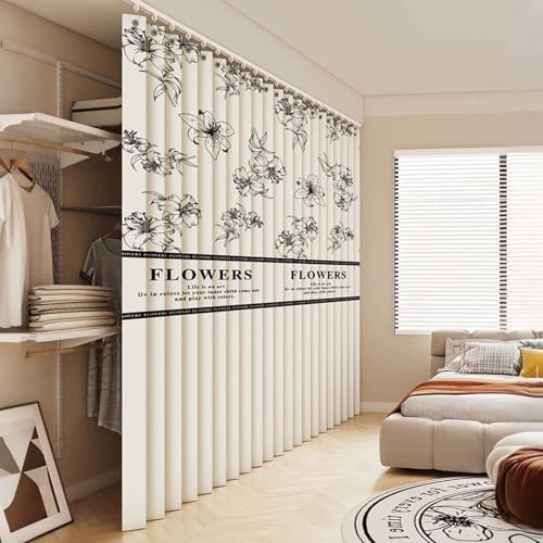 YWQJL Schrank Vorhang Schrankvorhang Zum Schieben Mit Gleitschienen Vorhang Küchenschrank Staubdichter Verdunklungsvorhänge Vorhang Für Schrank Schrankvorhänge(#6,W240cmxH200cm) von YWQJL