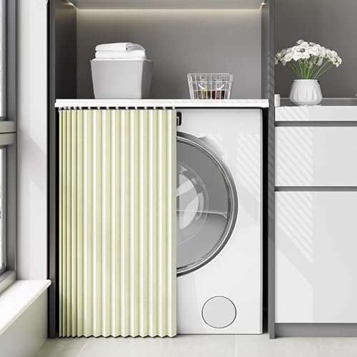 YWQJL Schrank Vorhang Selbstklebend Vorhang Für Schiene Verdunklungsvorhänge Vorhang Küchenschrank Vorhang Für Offenes Regal Schrankvorhang Zum Schieben(#2,W80xH90cm) von YWQJL