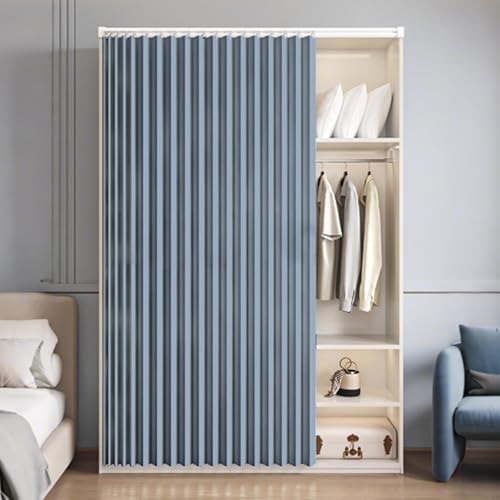 YWQJL Schrank Vorhang Staubdichter Vorhang Für Schrank Türvorhang Schrankvorhang Schränke Sichtschutzvorhang Mit Gleitschienen Schrankvorhänge Regal Vorhang(#3,W300xH220cm) von YWQJL