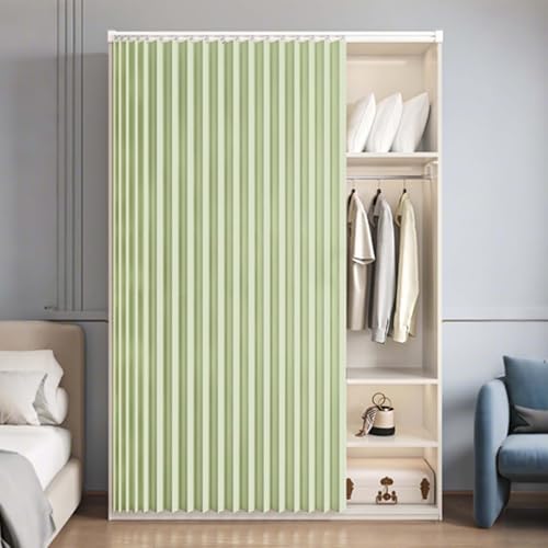 YWQJL Schrank Vorhang Staubdichter Vorhang Für Schrank Türvorhang Schrankvorhang Schränke Sichtschutzvorhang Mit Gleitschienen Schrankvorhänge Regal Vorhang(#4,W180xH220cm) von YWQJL