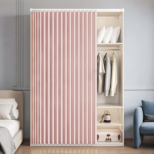 YWQJL Schrank Vorhang Staubdichter Vorhang Für Schrank Türvorhang Schrankvorhang Schränke Sichtschutzvorhang Mit Gleitschienen Schrankvorhänge Regal Vorhang(#5,W300xH240cm) von YWQJL
