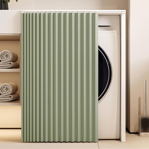 YWQJL Schrank Vorhang Vorhang Für Schiene Vorhang Für Regal Schrankvorhänge Verdunklungsvorhänge Geeignet Für Küchen Schränke Schuhregale Und Waschmaschinen(#3,W150cmxH100cm) von YWQJL