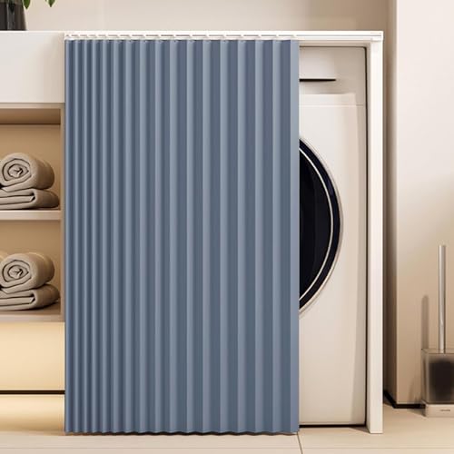 YWQJL Schrank Vorhang Vorhang Für Schiene Vorhang Für Regal Schrankvorhänge Verdunklungsvorhänge Geeignet Für Küchen Schränke Schuhregale Und Waschmaschinen(#4,W80cmxH170cm) von YWQJL