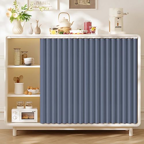 YWQJL Schrank Vorhang Vorhang Mit Schiene Vorhang Für Regale Selbstklebend Privatsphäre Schrankvorhang Vorhang Küchenschrank Vorhang Für Schrank Wasserdicht(#4,W45xH70cm) von YWQJL