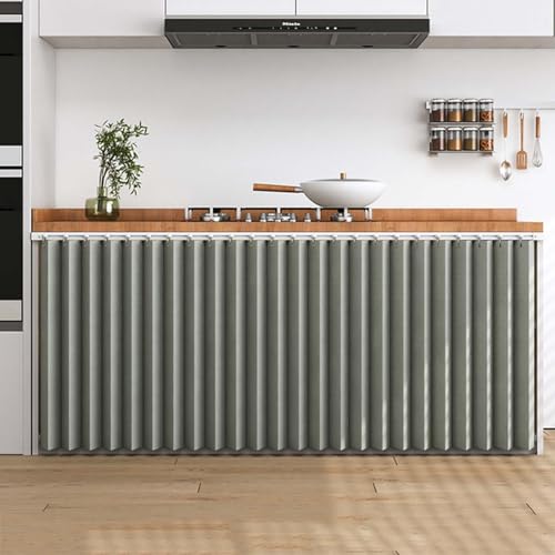 YWQJL Schrank Vorhang Zum Schieben Vorhang Für Regal Schrankvorhang Vorhang Küchenschrank Wasserdicht Schrankvorhänge Regal Vorhang Mit Schiene Schrank Vorhänge(#2,120x80cm) von YWQJL