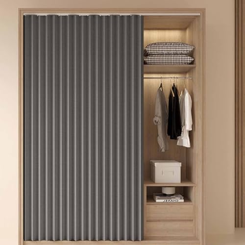 YWQJL Schrankvorhänge Für Küche, Kleiderschrank, Badezimmer, Staubdichter Vorhang Für Regale, Wandpaneele, Regal Vorhang, Coffee Shop Vorhang, Schrank Schatten Vorhang(1,W*H/280 * 180cm) von YWQJL
